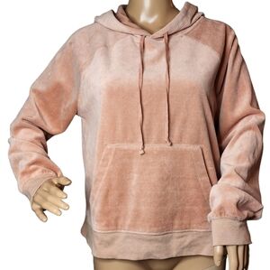 J. Crew Relaxed velour hoodie. Peachy pink. Size small.